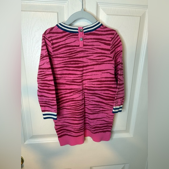 Mini Boden Zebra Print Cotton Dress – Pink/Red | Size 3–4 Years - Picture 5 of 8